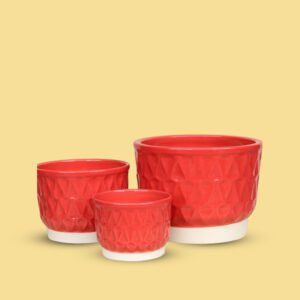 Garden Pots (Vermillion Red)